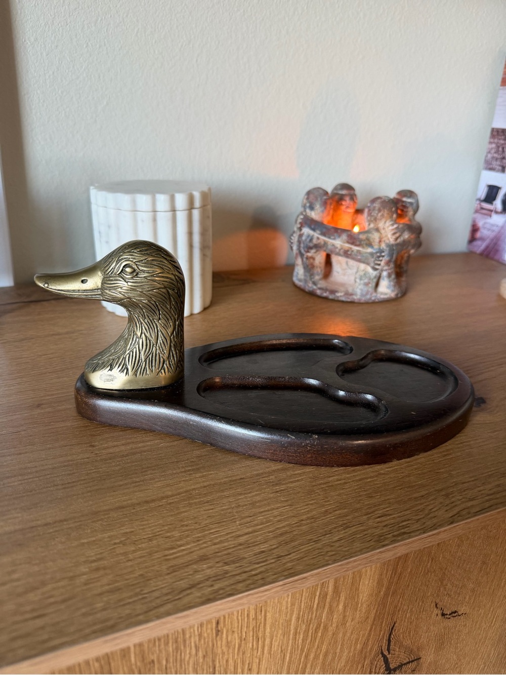 Brass Duck/Mallard Head Tray